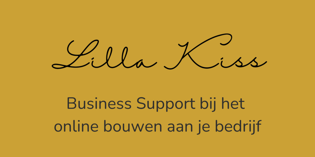 Lilla Kiss Business Support bij het online bouwen aan je bedrijf